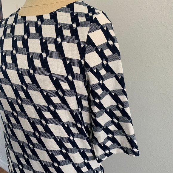 The Grey Navy & White Geometric Summer Dress - Picture 6 of 6